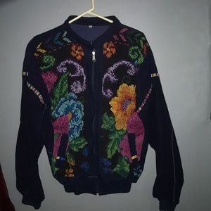 Embroidered Guatemalan Bomber Jacket